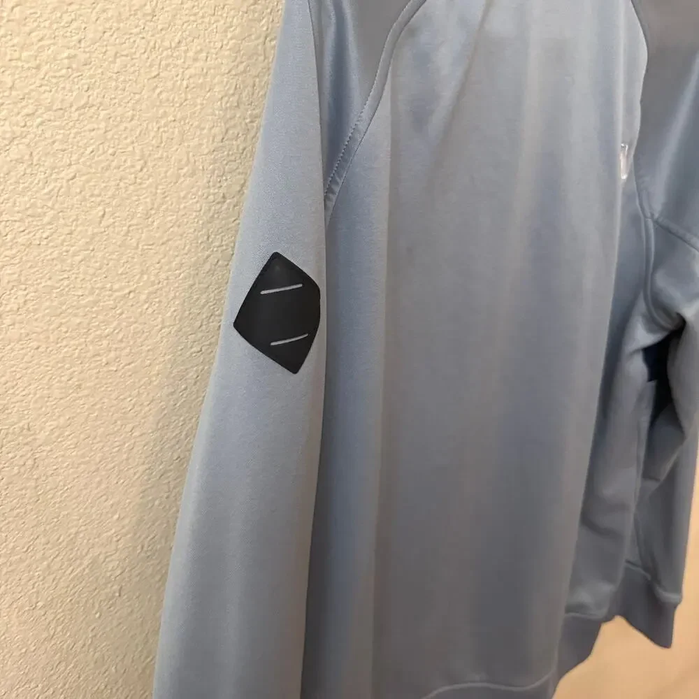 The North Face Tech Full-Zip Fleece Jacket L Gray/Navy GORPcore hiking Outdoor